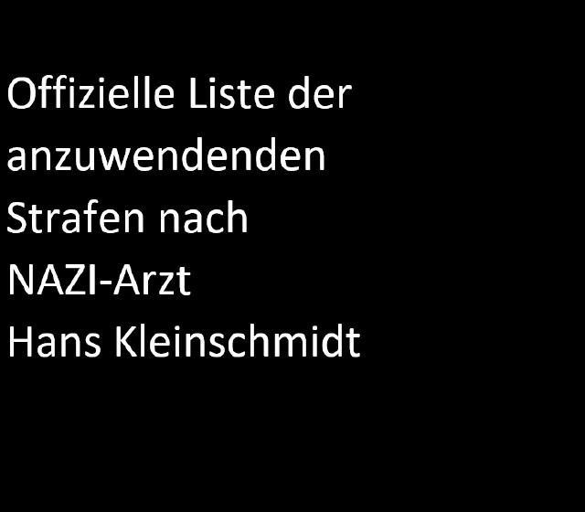 zeigt die Liste der Strafen